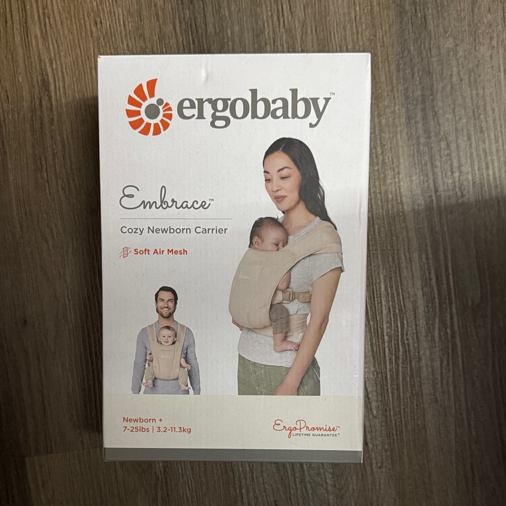 NEW Ergobaby Embrace Soft Mesh Carrier in Beige